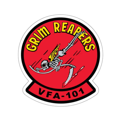VFA 101 Grim Reapers (U.S. Navy) STICKER Vinyl Kiss-Cut Decal 4 Inch White - The Sticker Space