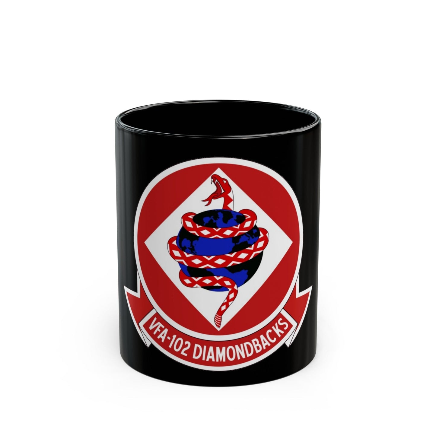 VFA 102 Strike Fighter Squadron 102 (U.S. Navy) Black Coffee Mug-11oz-The Sticker Space