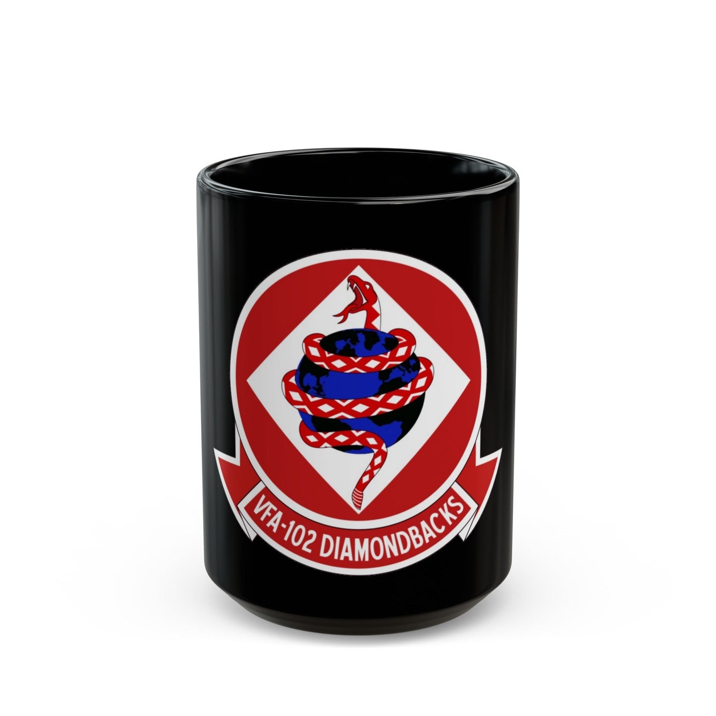 VFA 102 Strike Fighter Squadron 102 (U.S. Navy) Black Coffee Mug-15oz-The Sticker Space