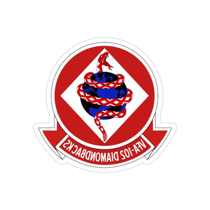 VFA 102 Strike Fighter Squadron 102 (U.S. Navy) REVERSE PRINT Transparent Die-Cut STICKER 3 Inch Die-Cut Transparent - The Sticker Space