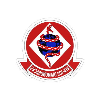 VFA 102 Strike Fighter Squadron 102 (U.S. Navy) REVERSE PRINT Transparent Die-Cut STICKER 6 Inch Die-Cut Transparent - The Sticker Space
