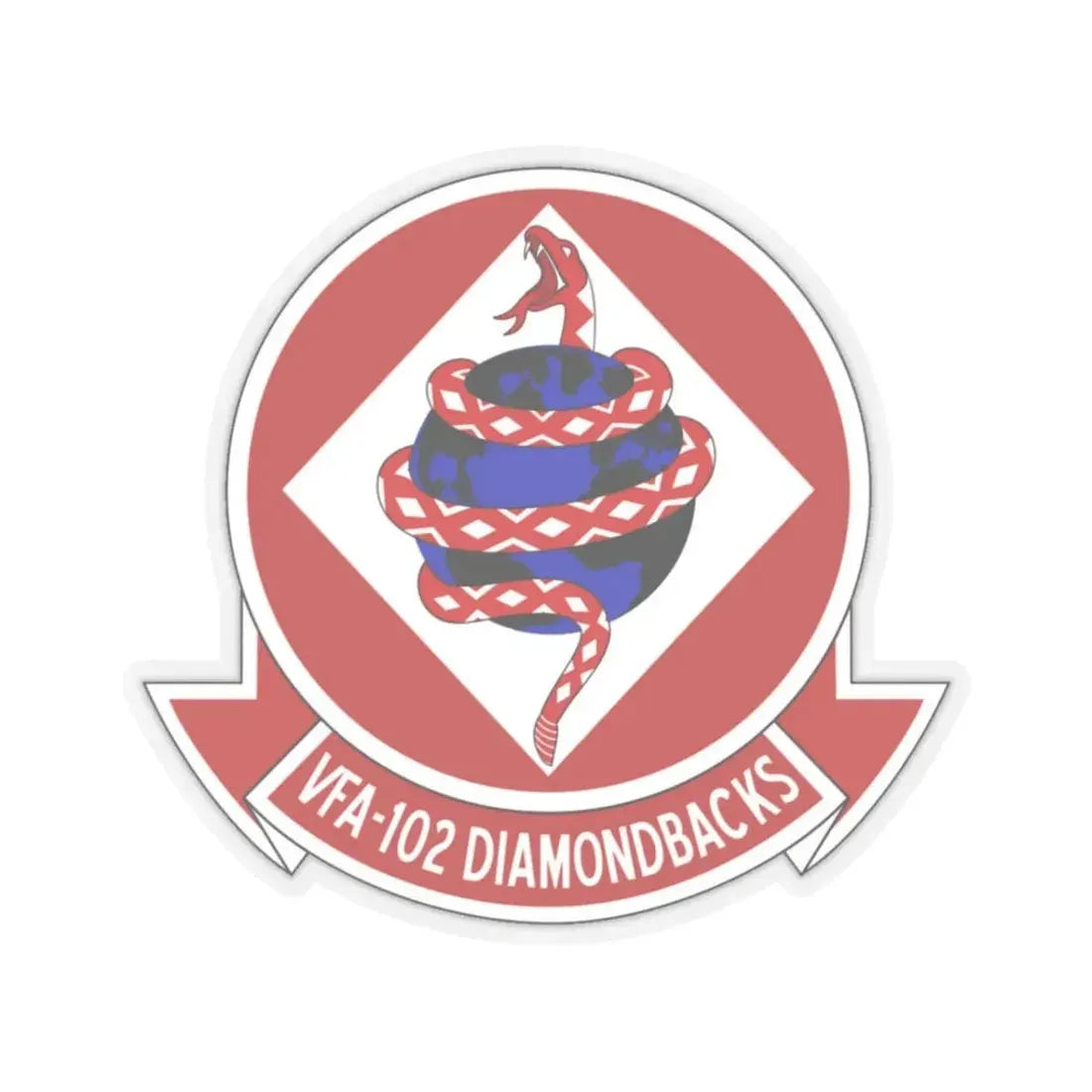 VFA 102 Strike Fighter Squadron 102 (U.S. Navy) STICKER Vinyl Kiss-Cut Decal 3 Inch Transparent - The Sticker Space