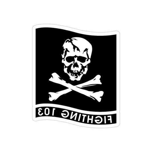 VFA 103 Jolly Rogers (U.S. Navy) REVERSE PRINT Transparent STICKER-6 Inch-The Sticker Space