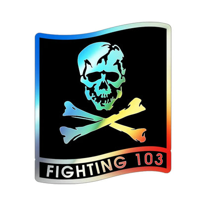 VFA 103 Jolly Rogers (U.S. Navy) Holographic STICKER Die-Cut Vinyl Decal 4 Inch Holographic - The Sticker Space