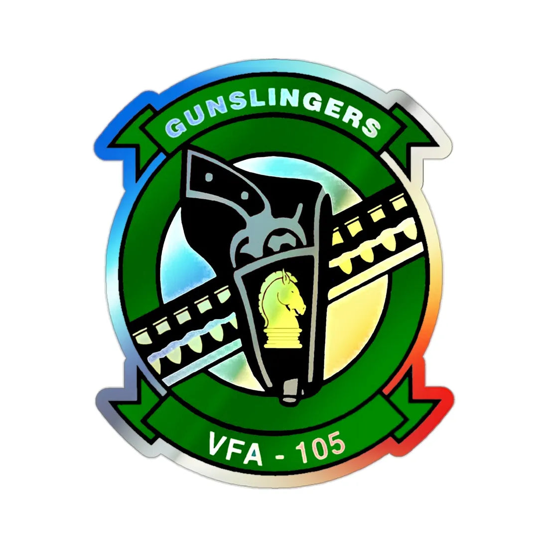 VFA 105 (U.S. Navy) Holographic STICKER Die-Cut Vinyl Decal 2 Inch Holographic - The Sticker Space