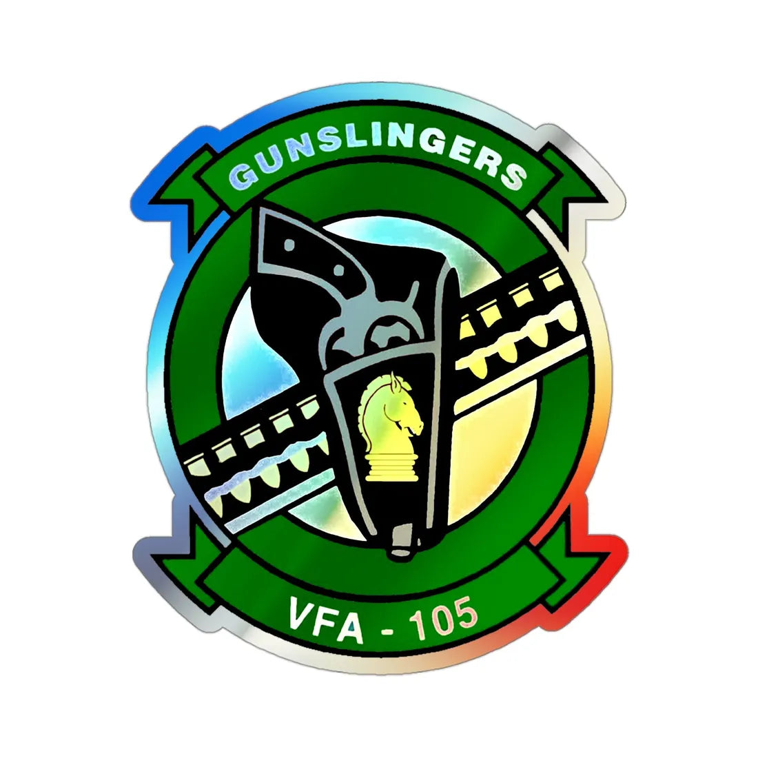 VFA 105 (U.S. Navy) Holographic STICKER Die-Cut Vinyl Decal 3 Inch Holographic - The Sticker Space