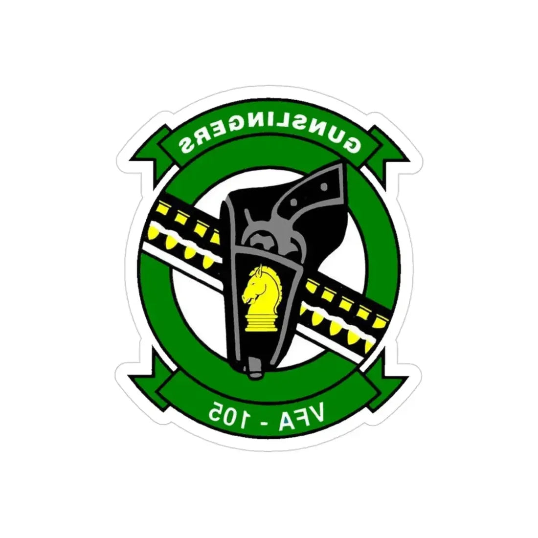 VFA 105 (U.S. Navy) REVERSE PRINT Transparent Die-Cut STICKER 3 Inch Die-Cut Transparent - The Sticker Space