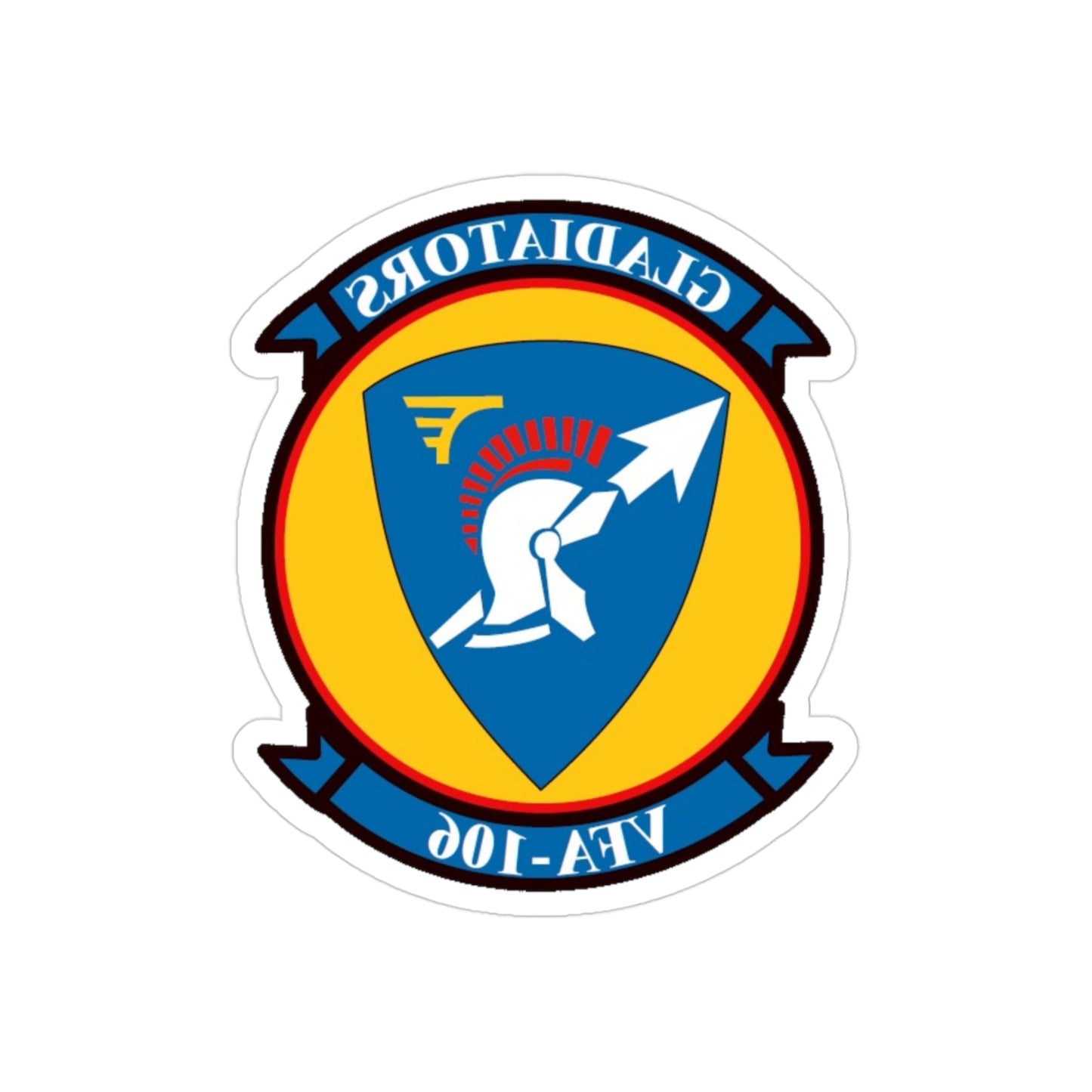 VFA 106 Strike Fighter Squadron 106 (U.S. Navy) REVERSE PRINT Transparent STICKER-3" × 3"-The Sticker Space