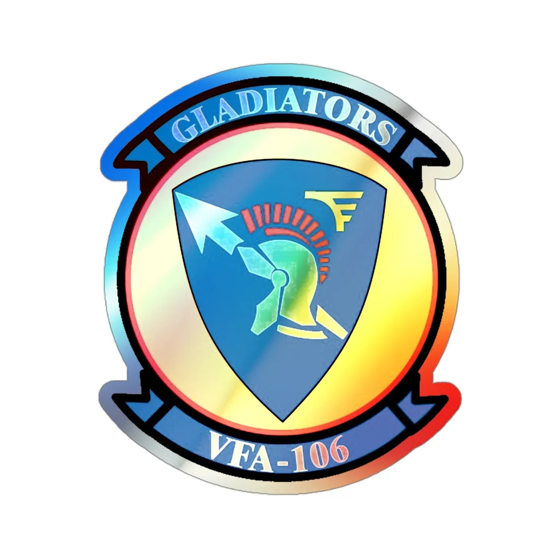 VFA 106 Strike Fighter Squadron 106 (U.S. Navy) Holographic STICKER Die-Cut Vinyl Decal 3 Inch Holographic - The Sticker Space