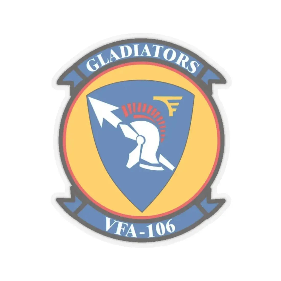 VFA 106 Strike Fighter Squadron 106 (U.S. Navy) STICKER Vinyl Kiss-Cut Decal 4 Inch Transparent - The Sticker Space