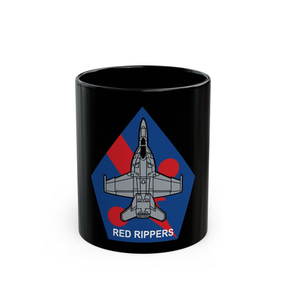 VFA 11 Red Rippers (U.S. Navy) Black Coffee Mug-11oz-The Sticker Space