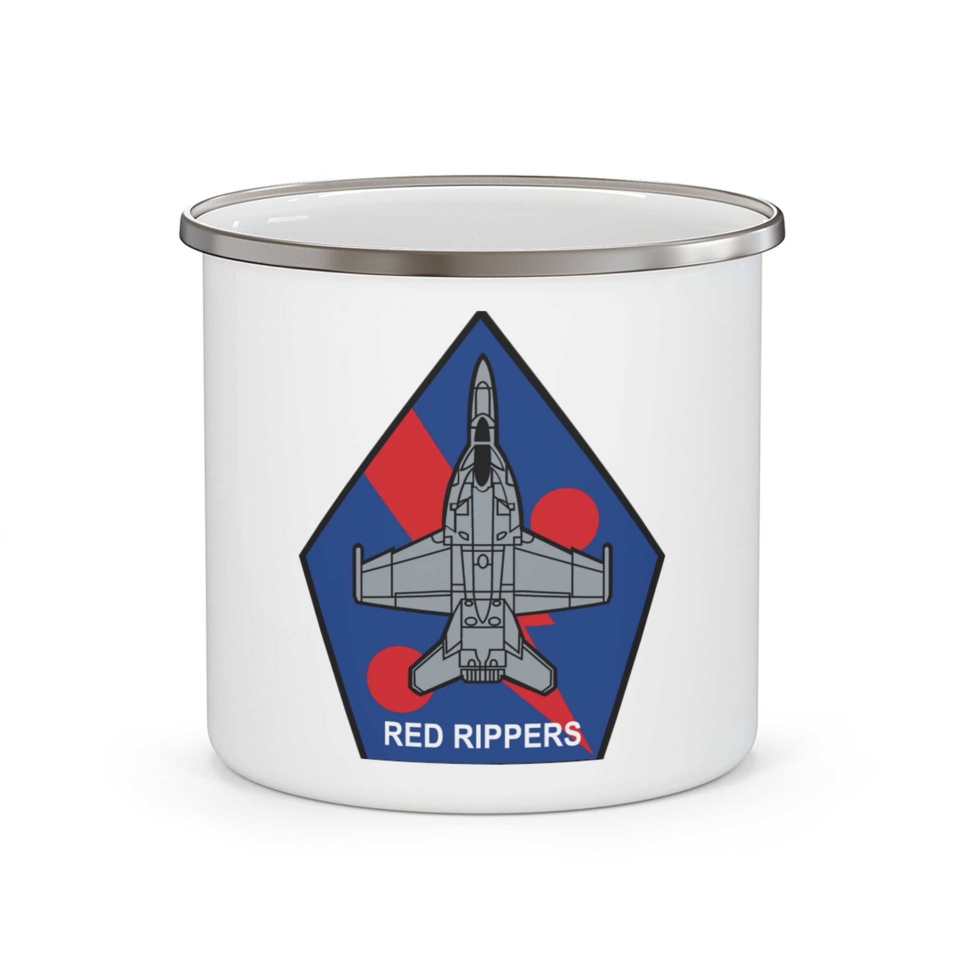 VFA 11 Red Rippers (U.S. Navy) Enamel Mug 12oz-12oz-The Sticker Space