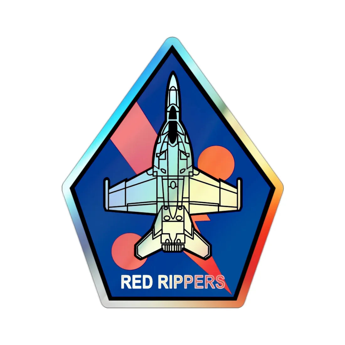 VFA 11 Red Rippers (U.S. Navy) Holographic STICKER Die-Cut Vinyl Decal 2 Inch Holographic - The Sticker Space