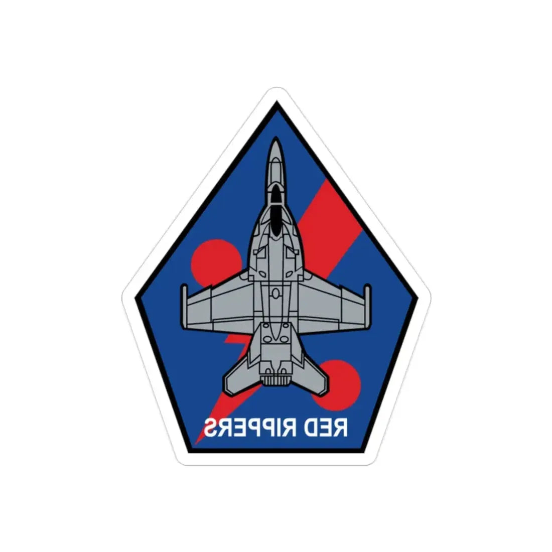 VFA 11 Red Rippers (U.S. Navy) REVERSE PRINT Transparent Die-Cut STICKER 2 Inch Die-Cut Transparent - The Sticker Space