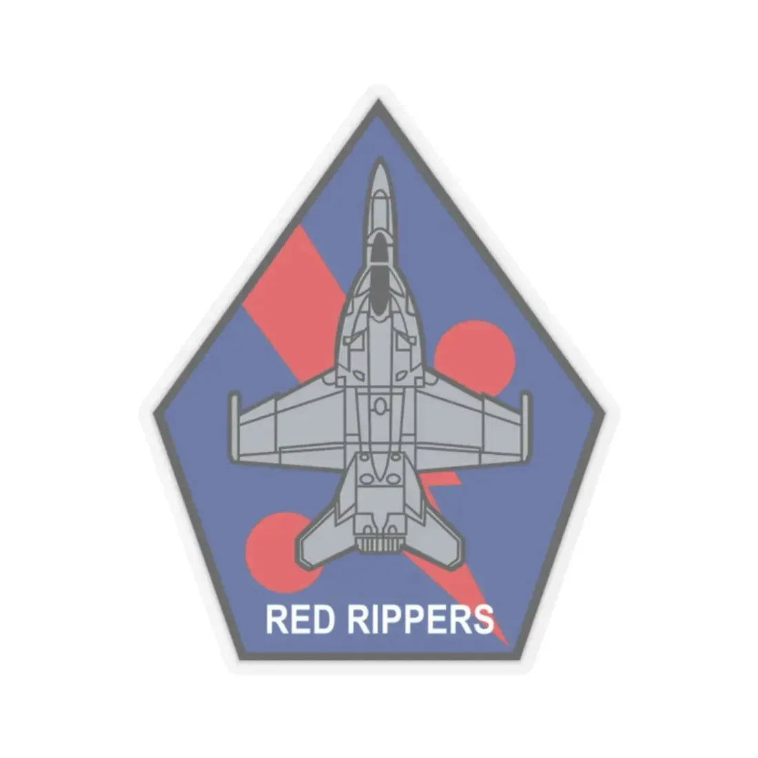 VFA 11 Red Rippers (U.S. Navy) STICKER Vinyl Kiss-Cut Decal 2 Inch Transparent - The Sticker Space