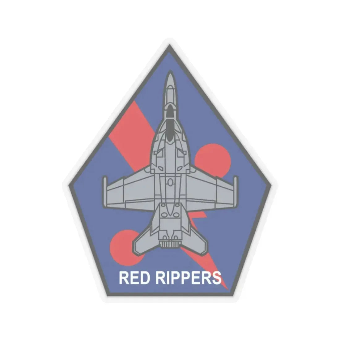 VFA 11 Red Rippers (U.S. Navy) STICKER Vinyl Kiss-Cut Decal 6 Inch Transparent - The Sticker Space