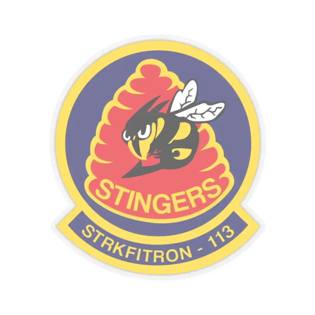 VFA 113 Stingers v2 (U.S. Navy) STICKER Vinyl Kiss-Cut Decal 4 Inch Transparent - The Sticker Space