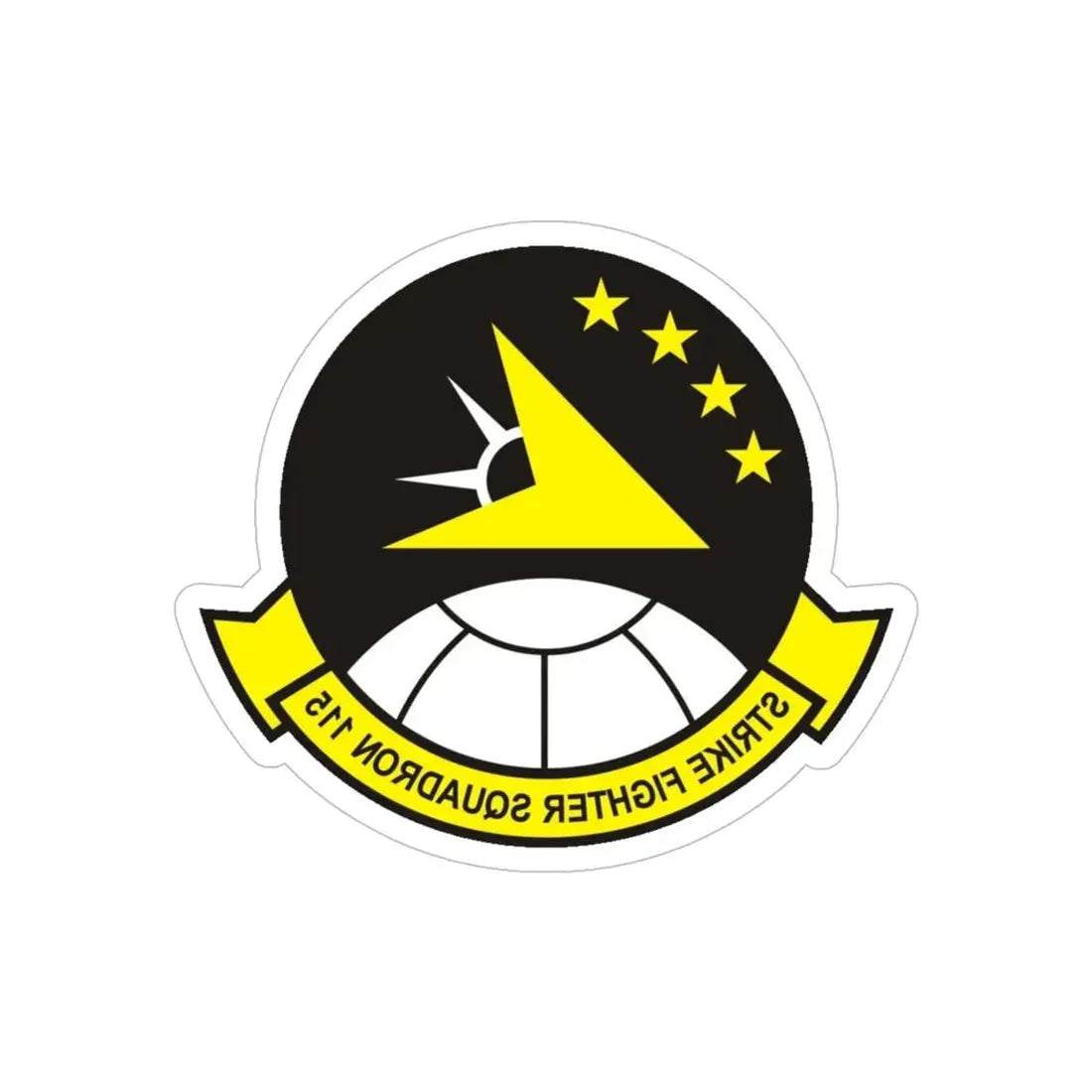 VFA 115 Strike Fighter Squadron 115 (U.S. Navy) REVERSE PRINT Transparent Die-Cut STICKER 5 Inch Die-Cut Transparent - The Sticker Space