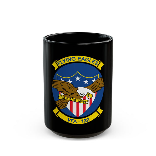 VFA 122 Fying Eagles (U.S. Navy) Black Coffee Mug-15oz-The Sticker Space