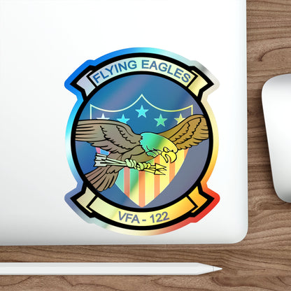 VFA 122 Fying Eagles (U.S. Navy) Holographic STICKER Die-Cut Vinyl Decal-The Sticker Space
