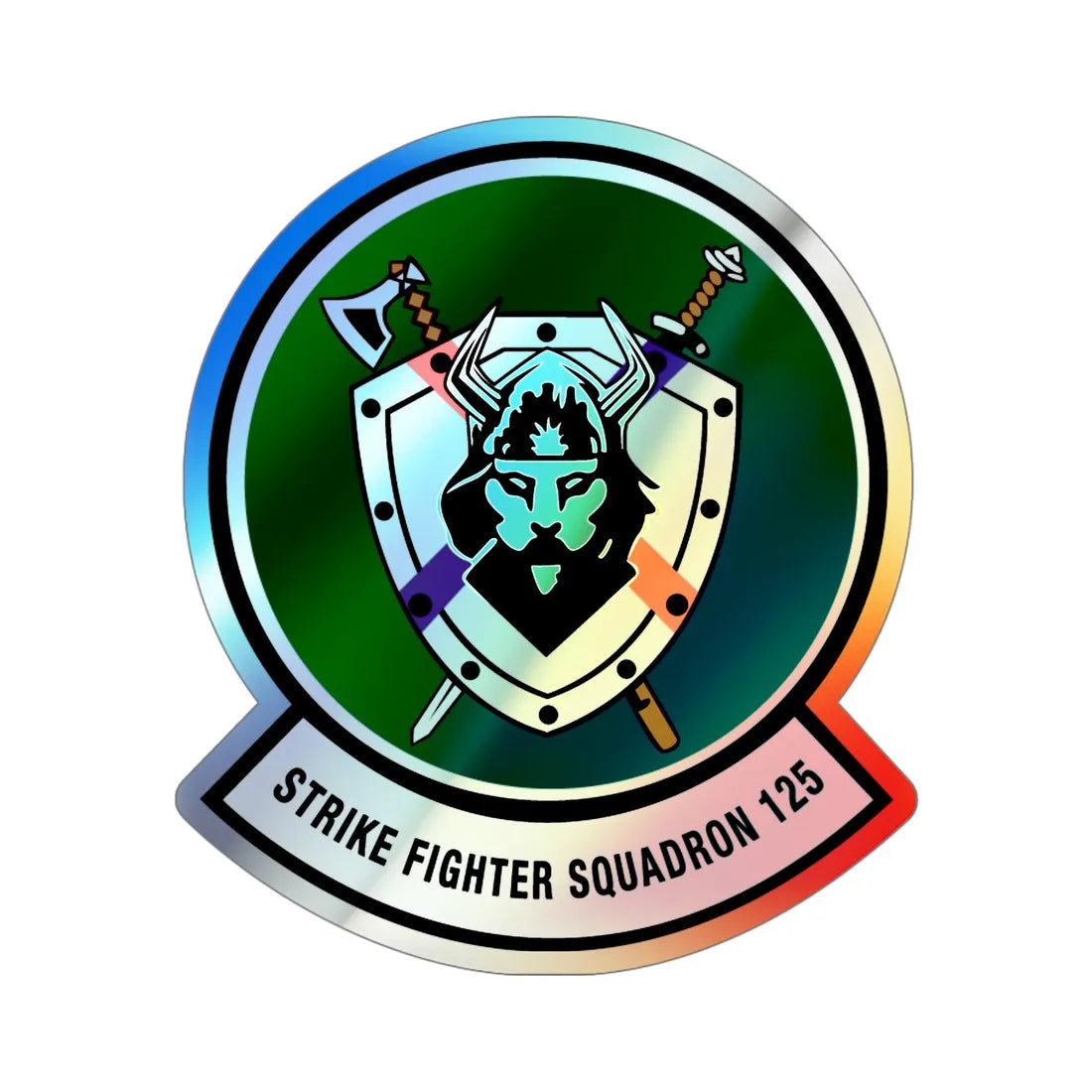 VFA 125 Rough Raiders v2 (U.S. Navy) Holographic STICKER Die-Cut Vinyl Decal 5 Inch Holographic - The Sticker Space
