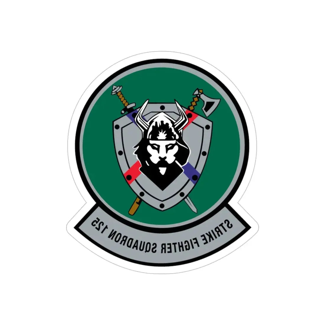 VFA 125 Rough Raiders v2 (U.S. Navy) REVERSE PRINT Transparent Die-Cut STICKER 5 Inch Die-Cut Transparent - The Sticker Space