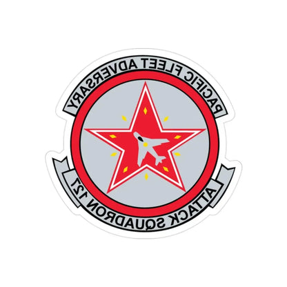 VFA 127 Adversary (U.S. Navy) REVERSE PRINT Transparent Die-Cut STICKER 2 Inch Die-Cut Transparent - The Sticker Space
