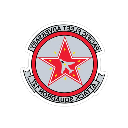 VFA 127 Adversary (U.S. Navy) REVERSE PRINT Transparent Die-Cut STICKER 6 Inch Die-Cut Transparent - The Sticker Space