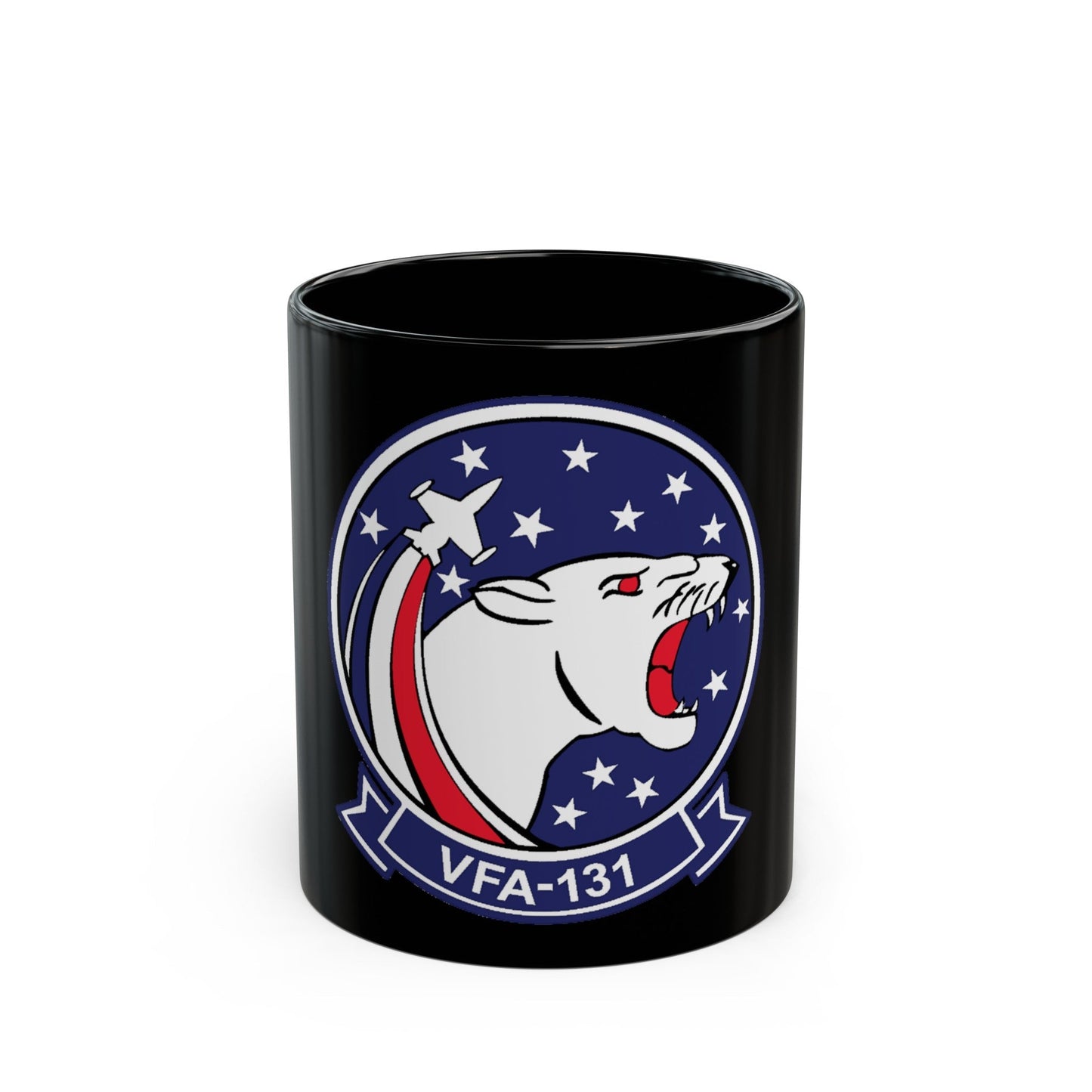 VFA 131 Wildcats Officer Mess (U.S. Navy) Black Coffee Mug-11oz-The Sticker Space