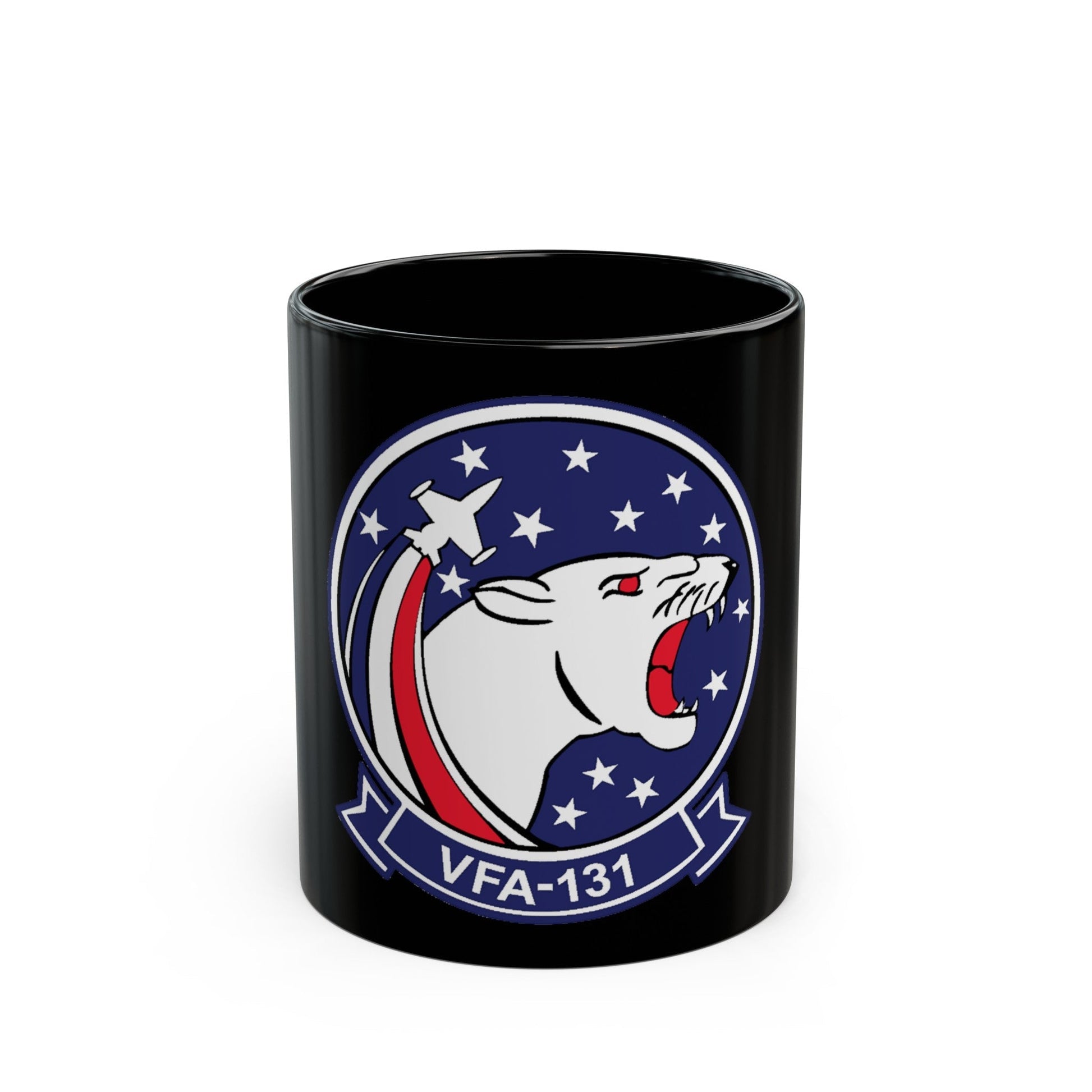 VFA 131 Wildcats Officer Mess (U.S. Navy) Black Coffee Mug-11oz-The Sticker Space