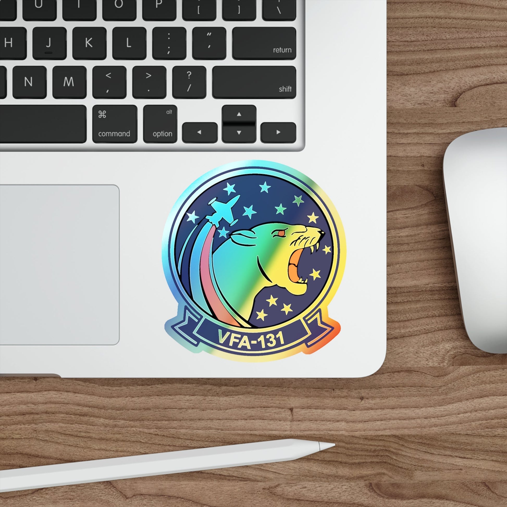 VFA 131 Wildcats Officer Mess (U.S. Navy) Holographic STICKER Die-Cut Vinyl Decal-The Sticker Space