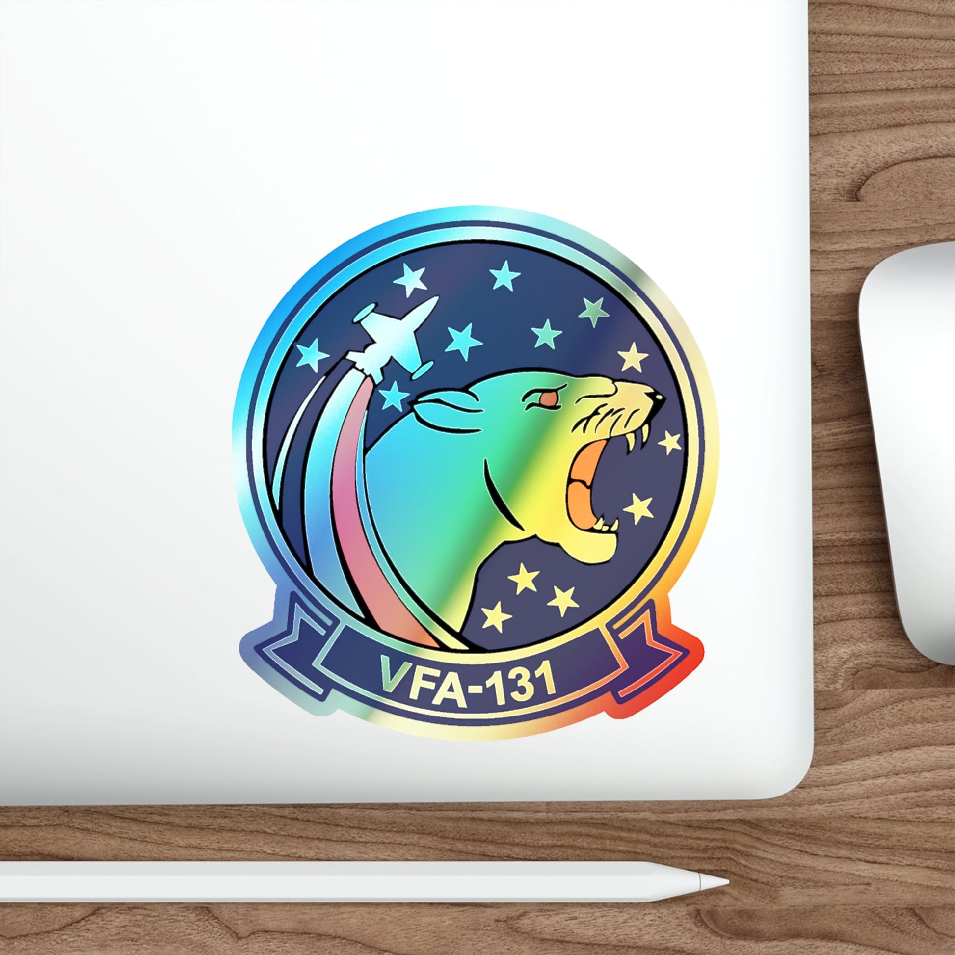 VFA 131 Wildcats Officer Mess (U.S. Navy) Holographic STICKER Die-Cut Vinyl Decal-The Sticker Space