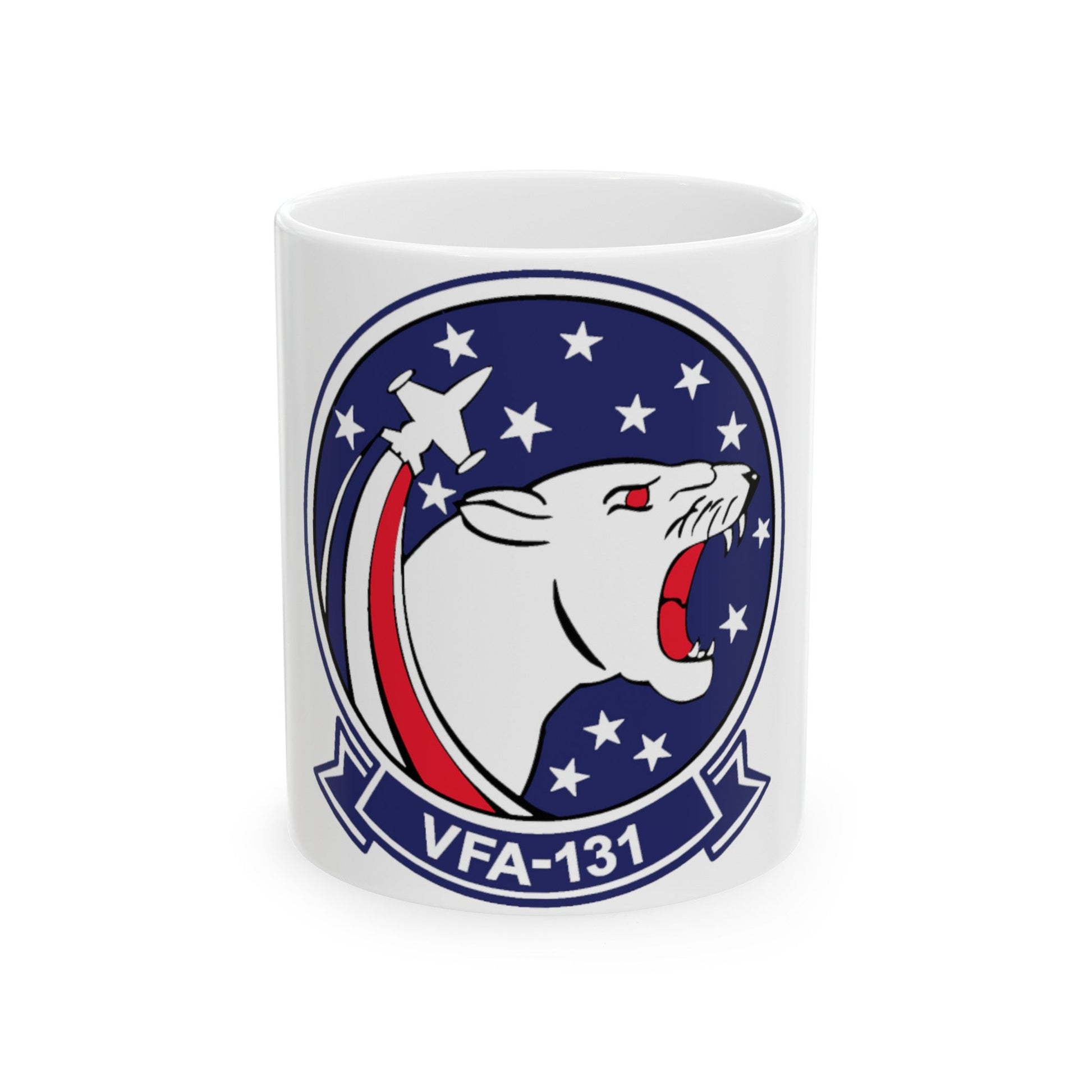 VFA 131 Wildcats Officer Mess (U.S. Navy) White Coffee Mug-11oz-The Sticker Space