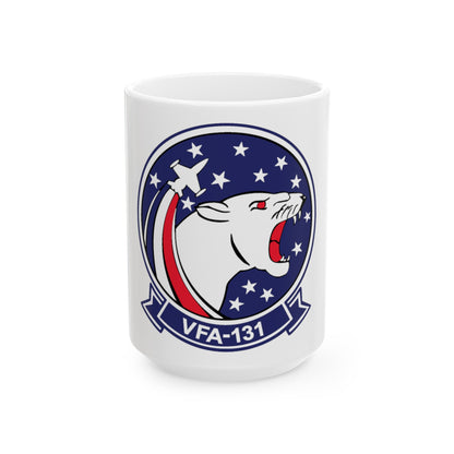 VFA 131 Wildcats Officer Mess (U.S. Navy) White Coffee Mug-15oz-The Sticker Space