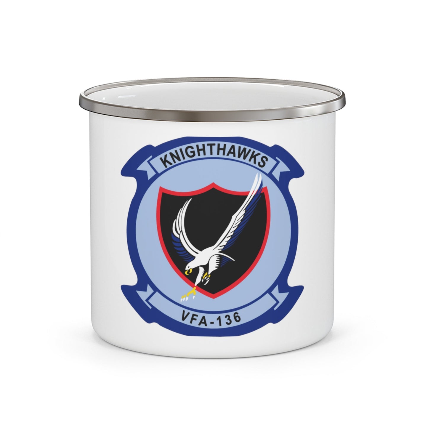 VFA 136 Knighthawks v2 (U.S. Navy) Enamel Mug 12oz-12oz-The Sticker Space