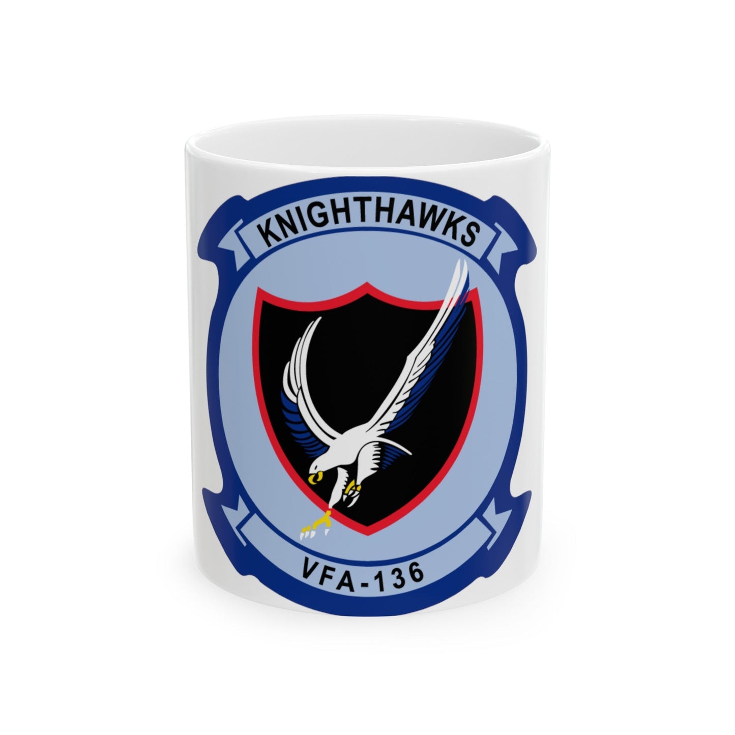 VFA 136 Knighthawks v2 (U.S. Navy) White Coffee Mug-11oz-The Sticker Space