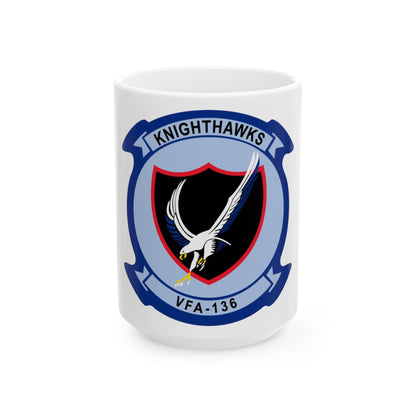 VFA 136 Knighthawks v2 (U.S. Navy) White Coffee Mug-15oz-The Sticker Space