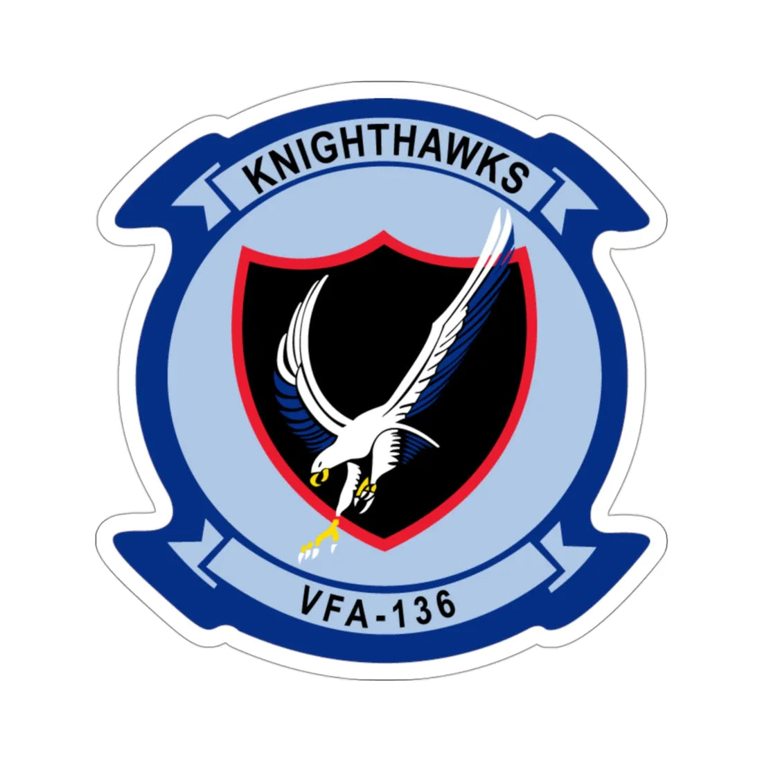 VFA 136 Knighthawks v2 (U.S. Navy) STICKER Vinyl Die-Cut Decal 3 Inch - The Sticker Space