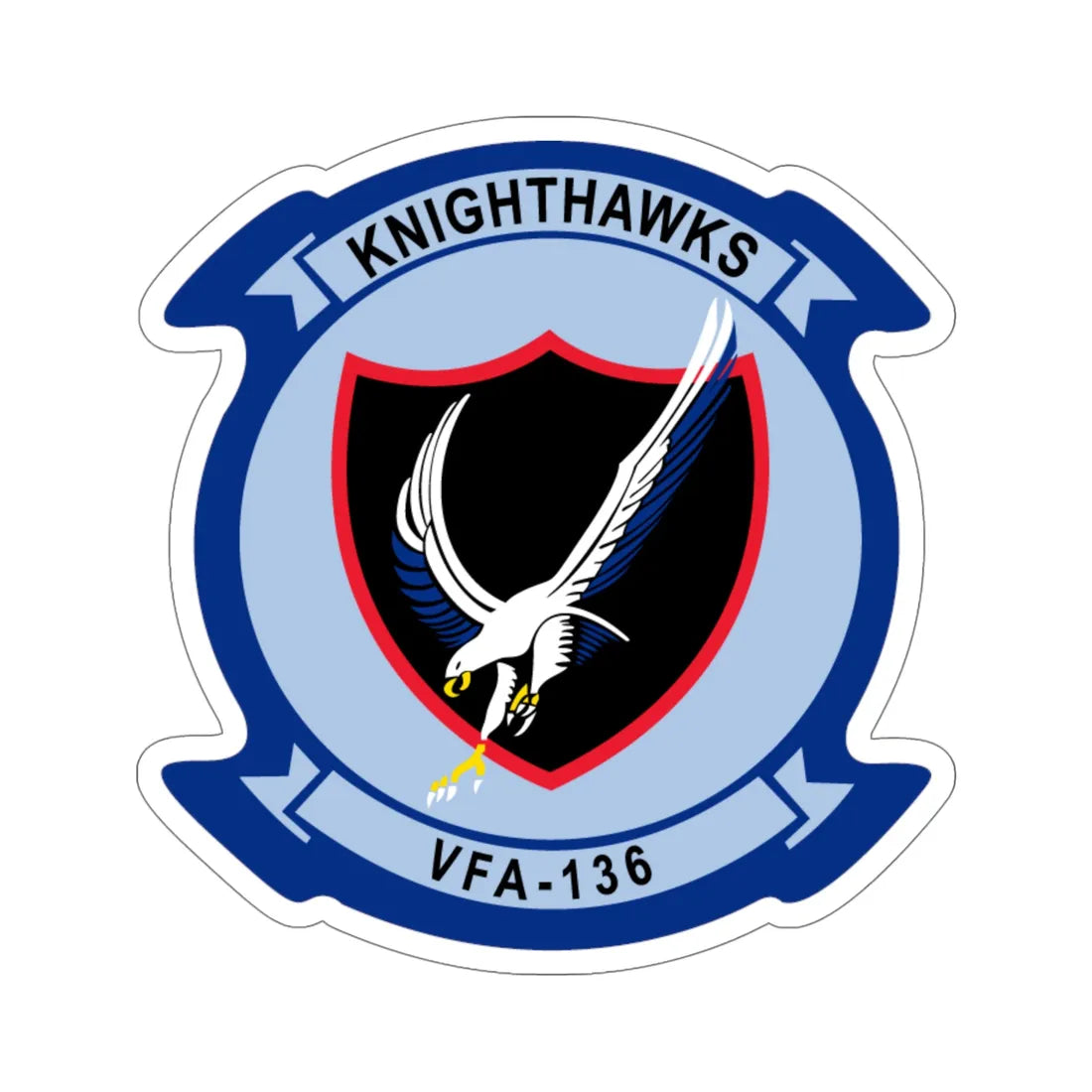 VFA 136 Knighthawks v2 (U.S. Navy) STICKER Vinyl Die-Cut Decal 6 Inch - The Sticker Space