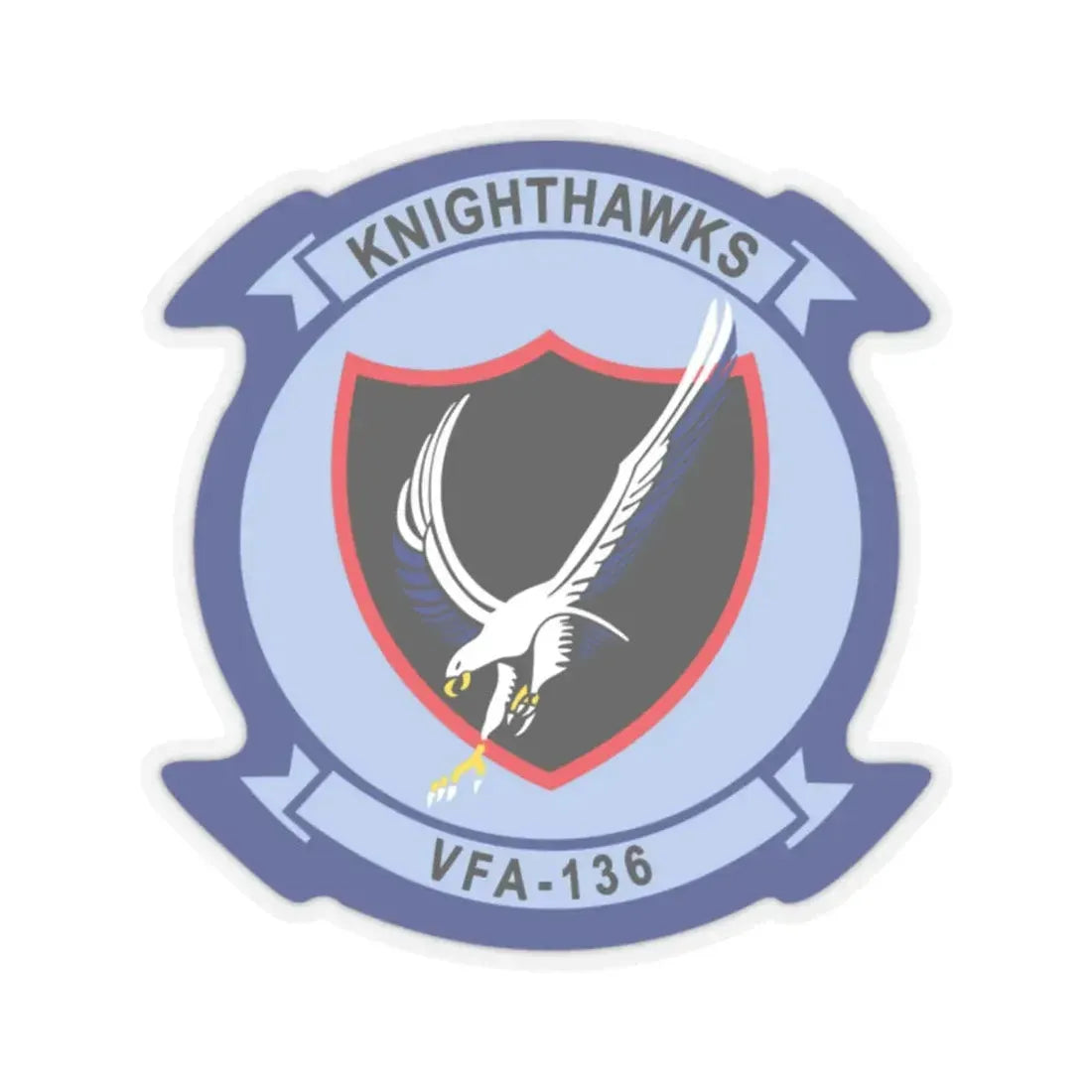 VFA 136 Knighthawks v2 (U.S. Navy) STICKER Vinyl Kiss-Cut Decal 2 Inch Transparent - The Sticker Space