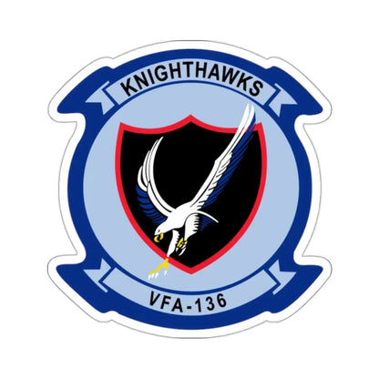 VFA 136 Knighthawks v2 (U.S. Navy) STICKER Vinyl Kiss-Cut Decal 2 Inch White - The Sticker Space