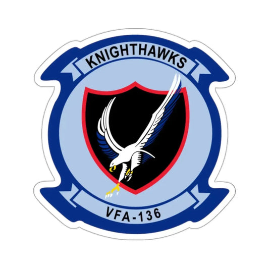 VFA 136 Knighthawks v2 (U.S. Navy) STICKER Vinyl Kiss-Cut Decal 2 Inch White - The Sticker Space