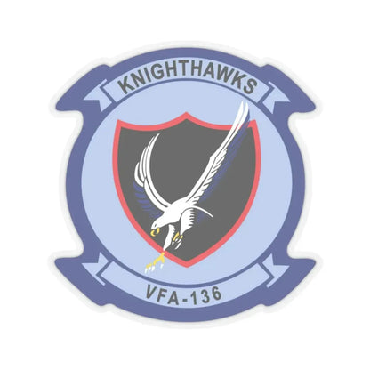 VFA 136 Knighthawks v2 (U.S. Navy) STICKER Vinyl Kiss-Cut Decal 3 Inch Transparent - The Sticker Space