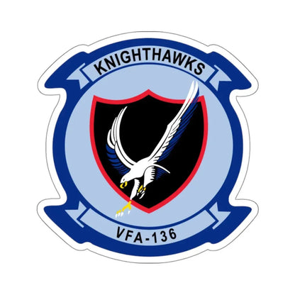 VFA 136 Knighthawks v2 (U.S. Navy) STICKER Vinyl Kiss-Cut Decal 3 Inch White - The Sticker Space