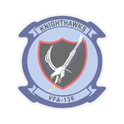 VFA 136 Knighthawks v2 (U.S. Navy) STICKER Vinyl Kiss-Cut Decal 4 Inch Transparent - The Sticker Space
