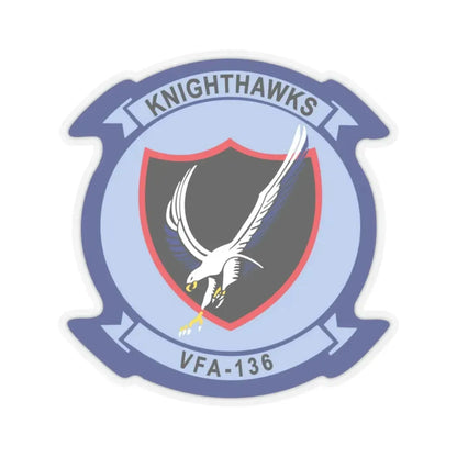 VFA 136 Knighthawks v2 (U.S. Navy) STICKER Vinyl Kiss-Cut Decal 6 Inch Transparent - The Sticker Space