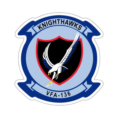VFA 136 Knighthawks v2 (U.S. Navy) STICKER Vinyl Kiss-Cut Decal 6 Inch White - The Sticker Space