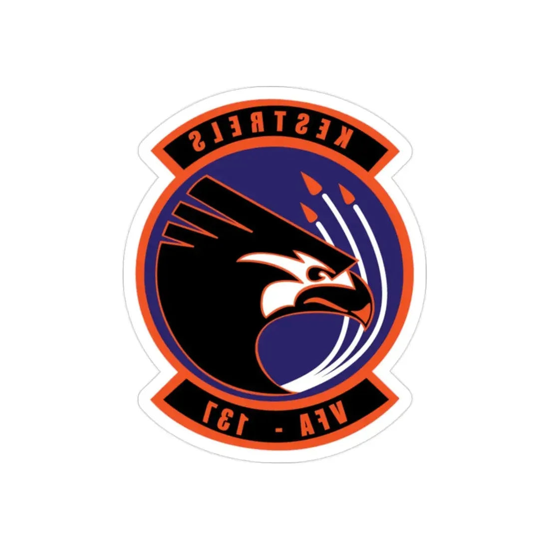 VFA 137 Kestrels 2018 (U.S. Navy) REVERSE PRINT Transparent Die-Cut STICKER 2 Inch Die-Cut Transparent - The Sticker Space