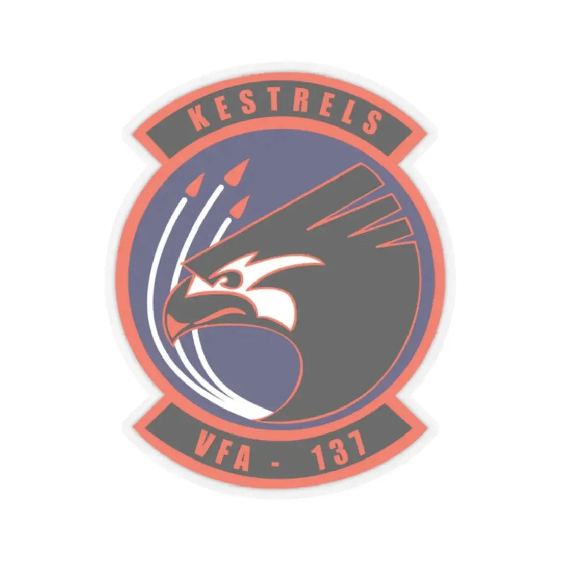 VFA 137 Kestrels 2018 (U.S. Navy) STICKER Vinyl Kiss-Cut Decal 2 Inch Transparent - The Sticker Space