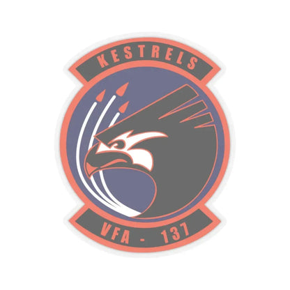 VFA 137 Kestrels 2018 (U.S. Navy) STICKER Vinyl Kiss-Cut Decal 6 Inch Transparent - The Sticker Space